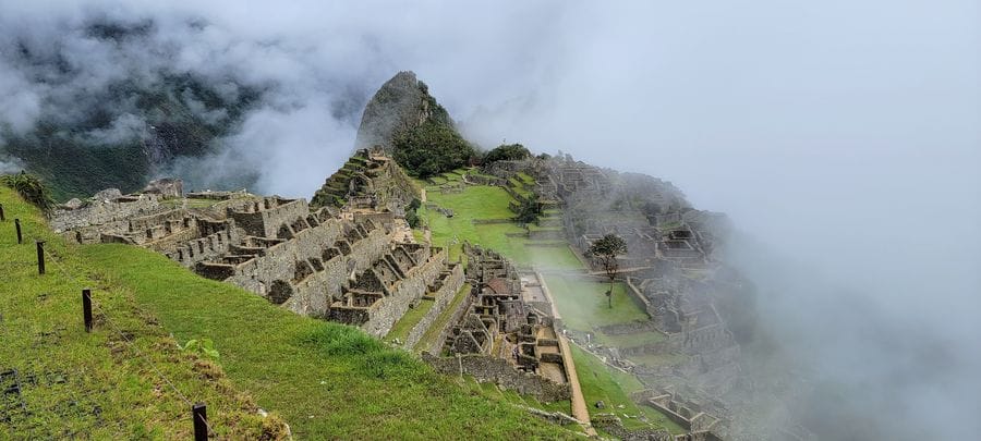Machu Picchu in dramatic clouds