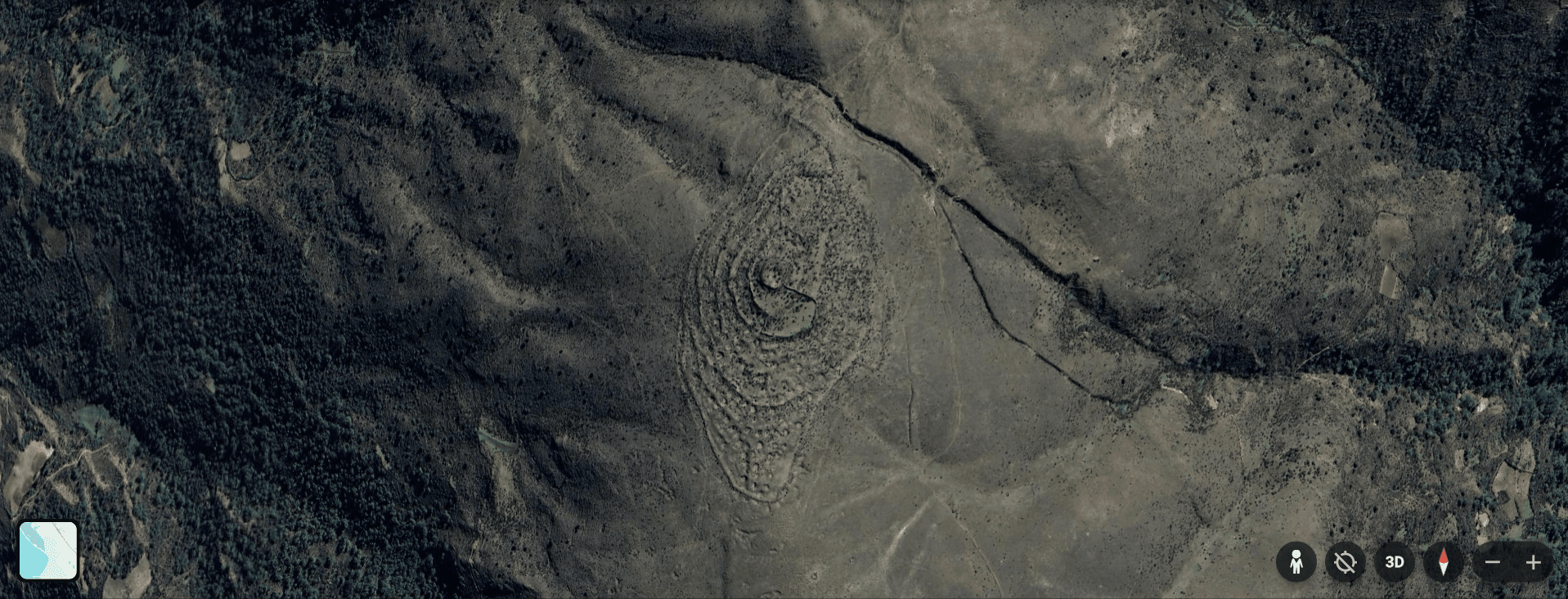 Satellite view of the main site
